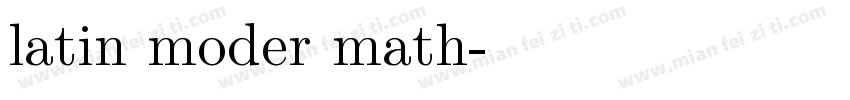 latin moder math字体转换